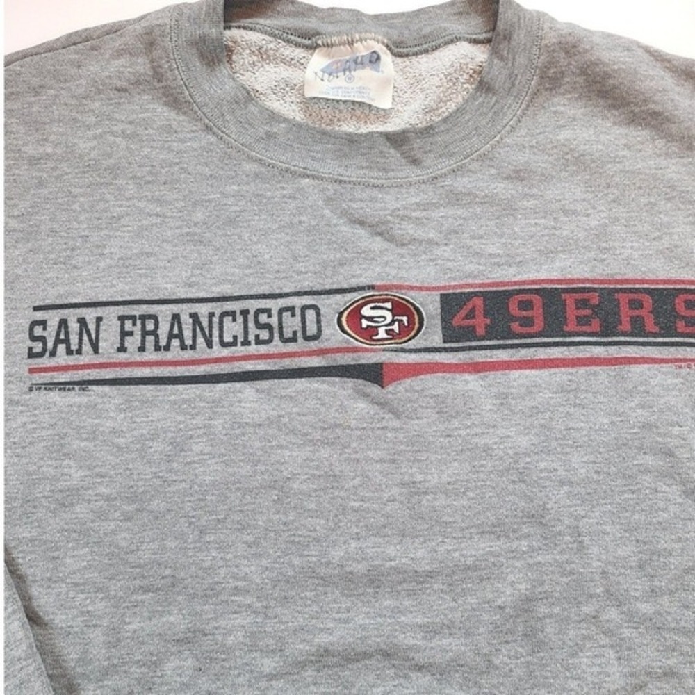 Vintage San Francisco 49ers Sweatshirt Crewneck Gray NFL Football Mens Medium